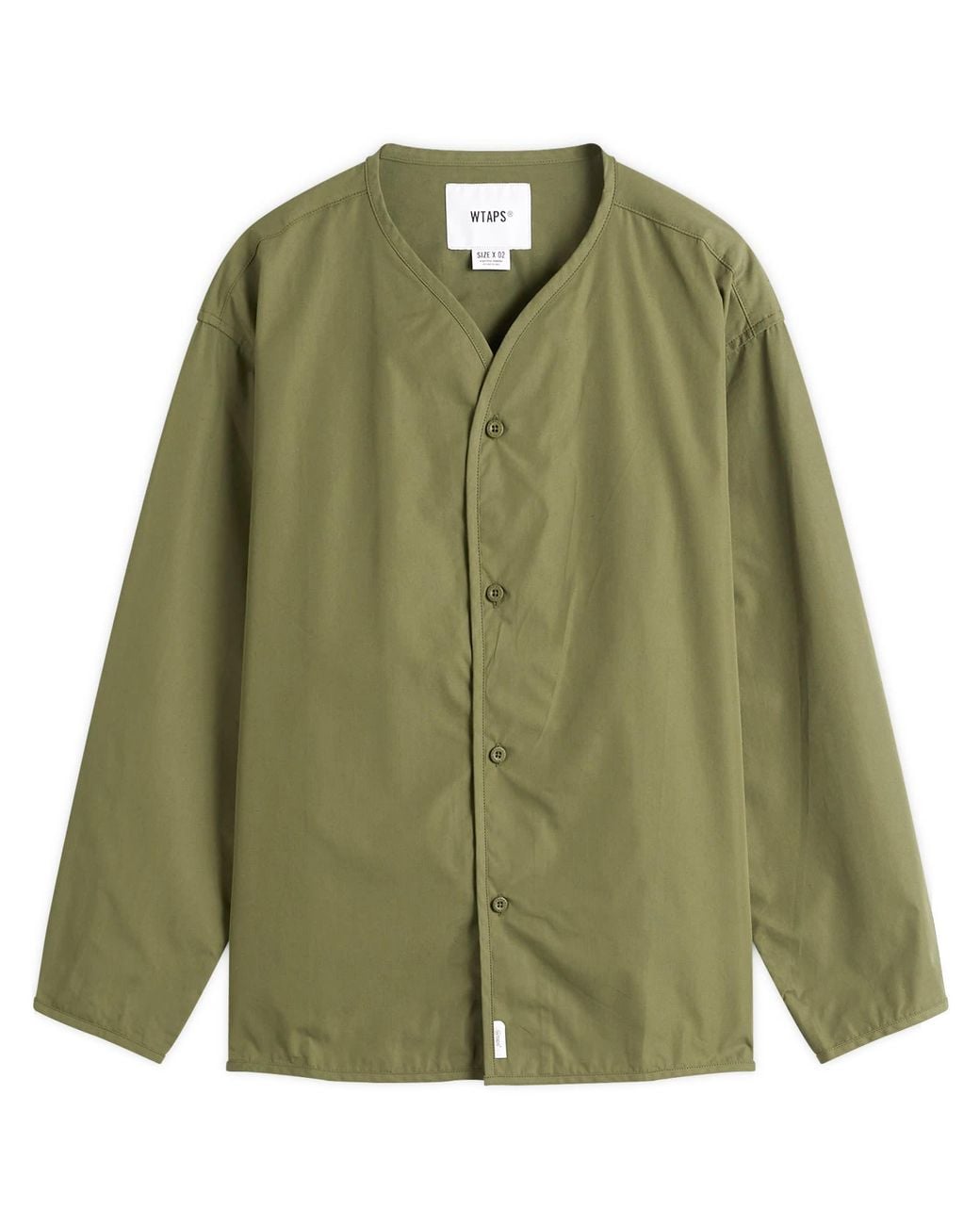 WTAPS Long Sleeve Baseball Shirt in Green for Men | Lyst