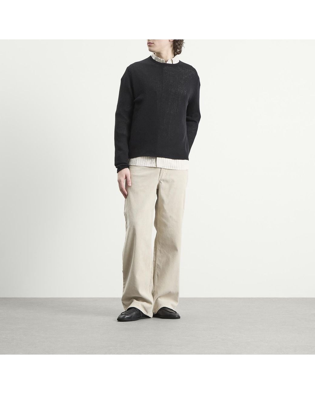 Auralee Natural Garment-Dyed Corduroy Wide Pants for men