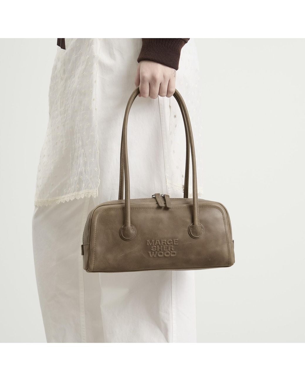 MARGE SHERWOOD Brown Soft Boston Ew Bag