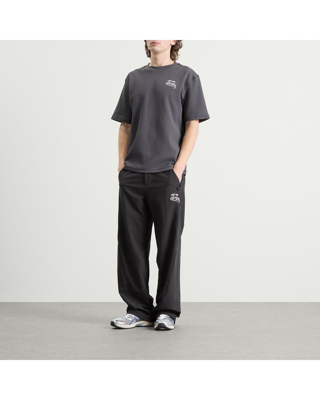 KARMA8A Gray Rive Gaufre T-Shirt for men