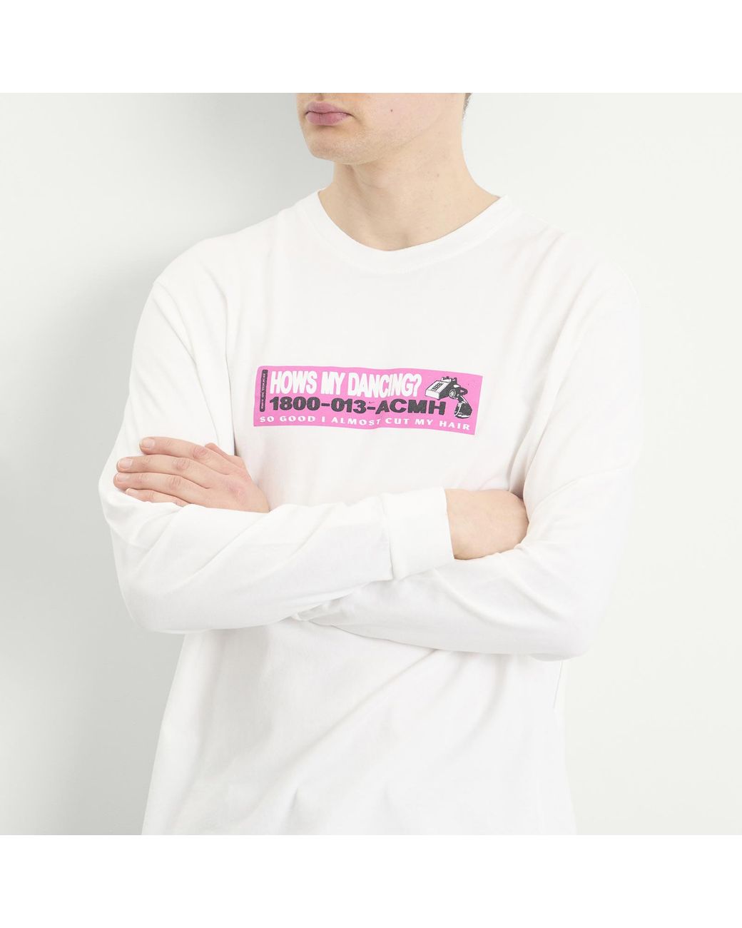 ACMH by Magic Castles White Dancers Long Sleeve T-Shirt for men