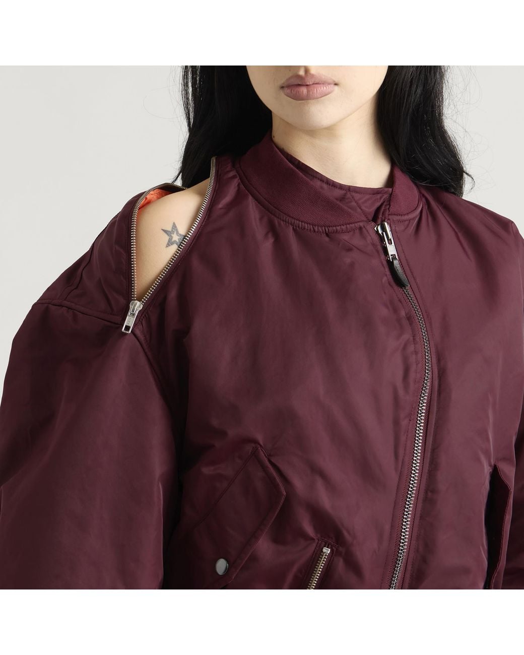 OTTOLINGER Purple Forever Zip Bomber Jacket