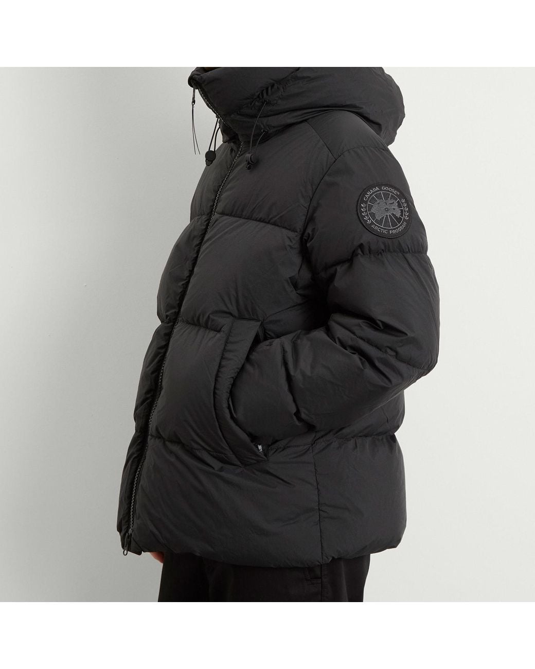 Canada Goose Black Crofton Matte Puffer Jacket for men