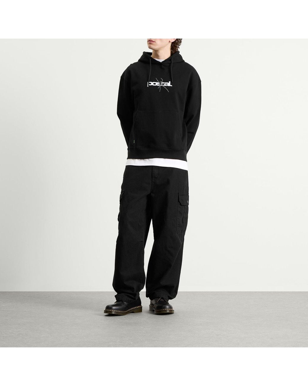 Postalco Black Spider Print Hoodie for men