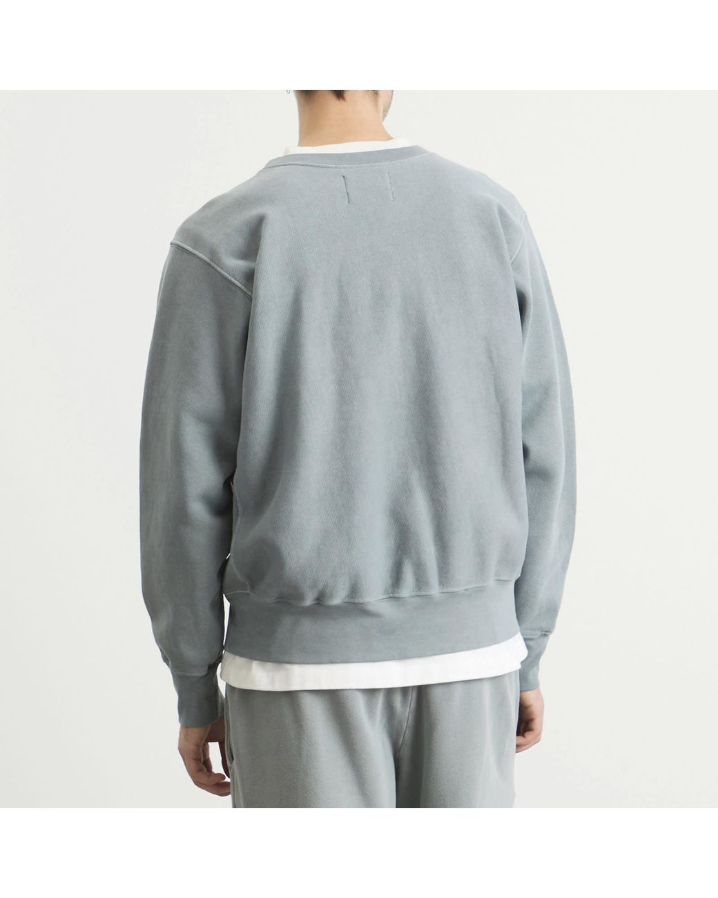 Les Tien Blue Heavyweight Crew for men
