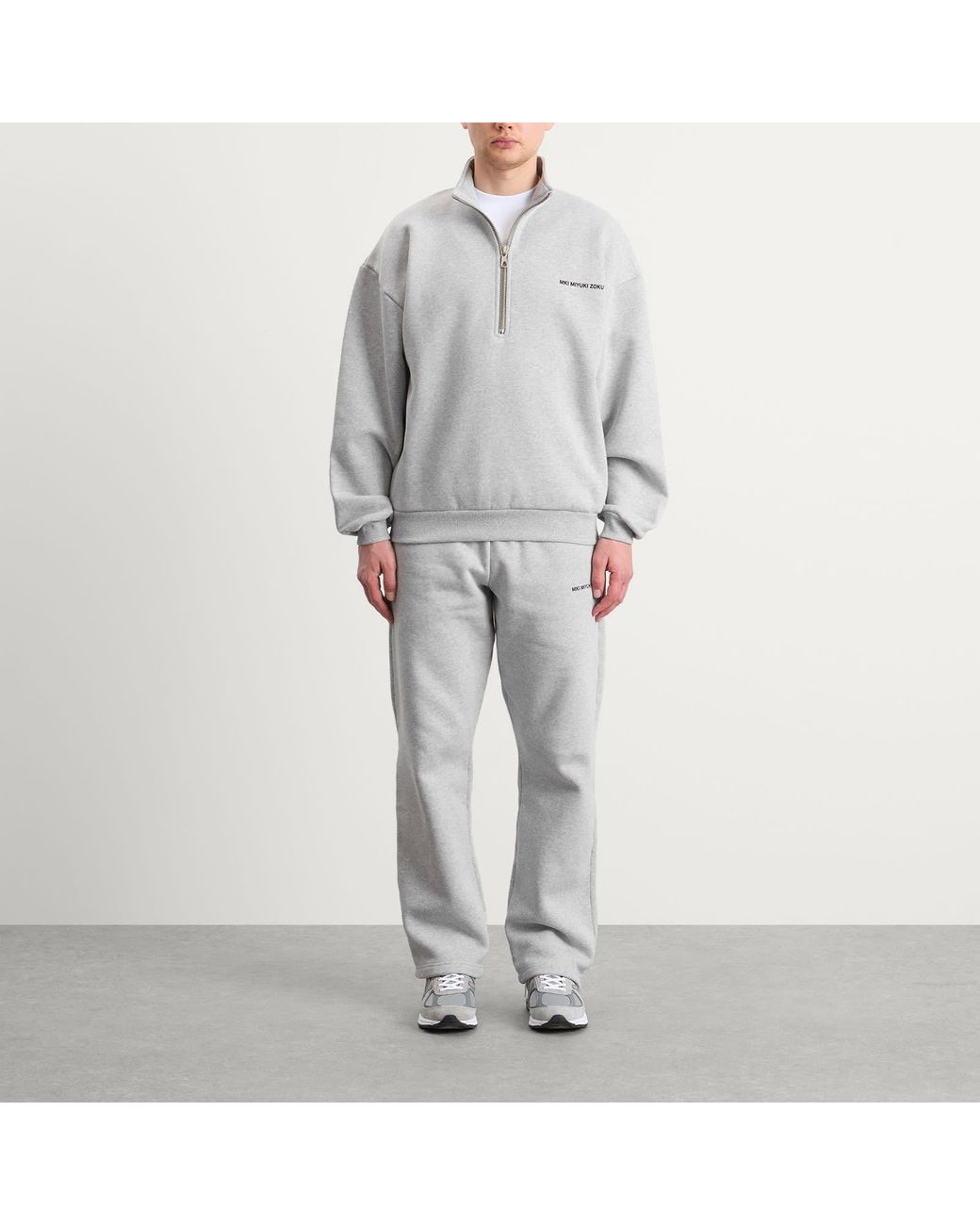 MKI Miyuki-Zoku Gray Uniform Quarter Zip for men