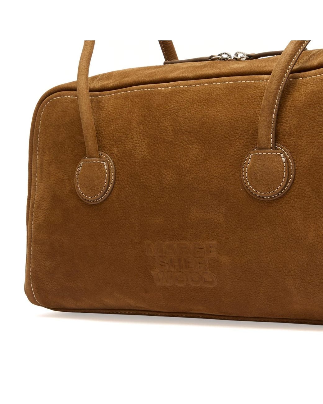 MARGE SHERWOOD Brown Soft Boston Bag