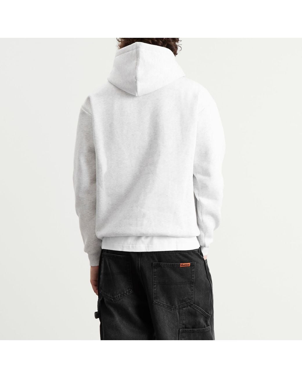 Butter Goods White Ripstop Logo Applique Hoodie for men