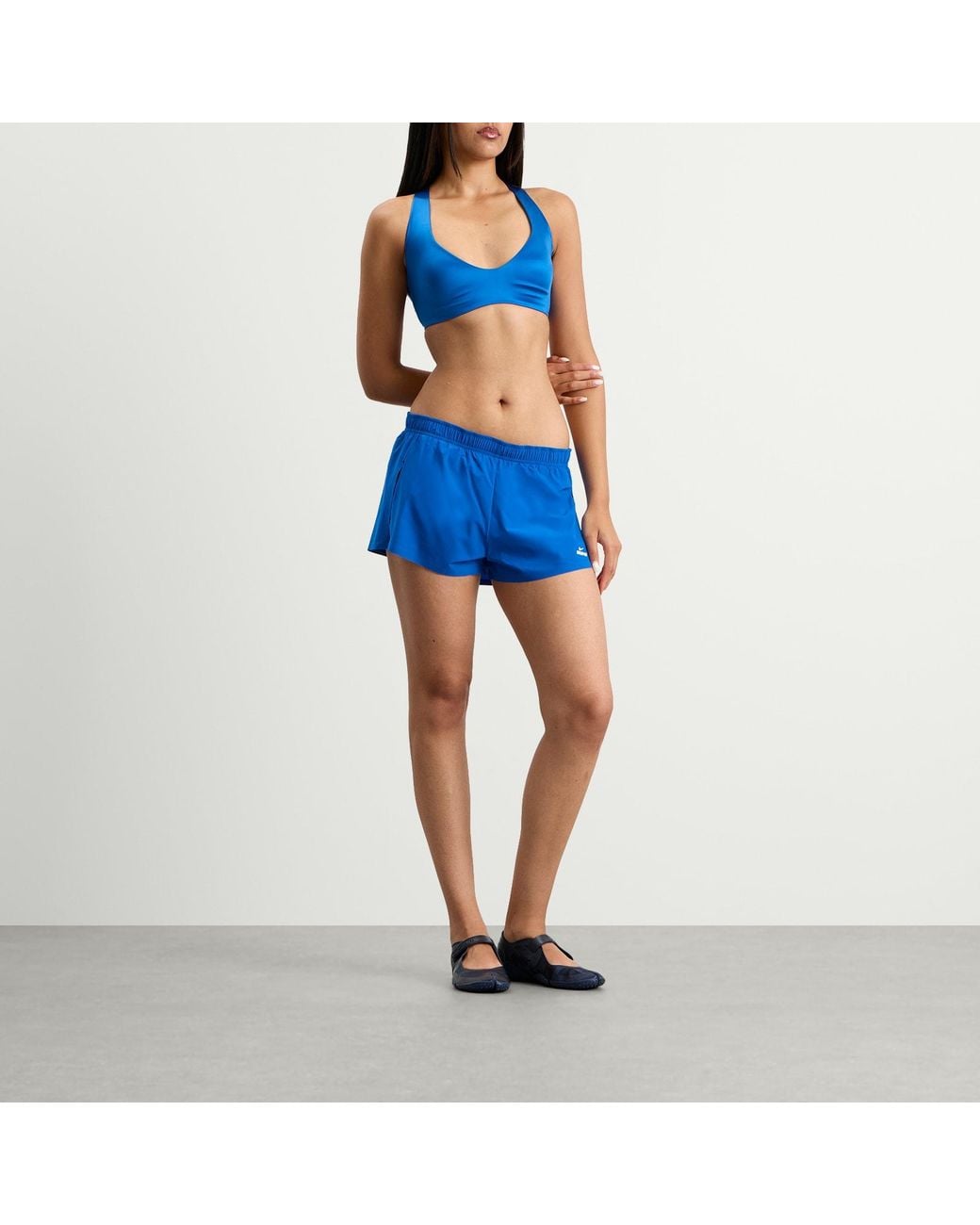 Nike Blue X Skims Shine Plunge Bra