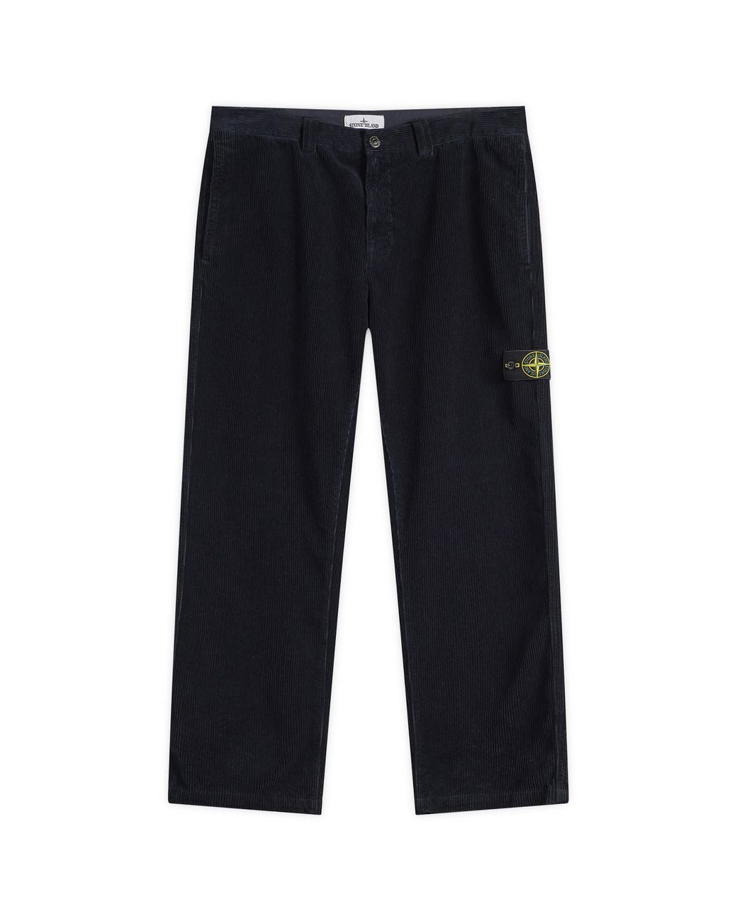 Stone Island Blue Organic Cotton Corduroy Trousers for men