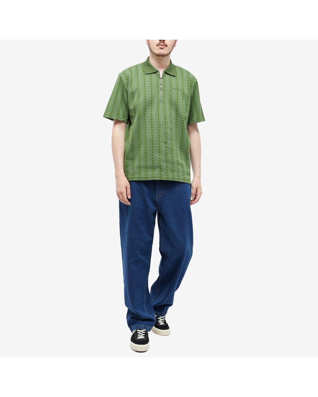 Polar Skate Co. Road Zip Polo Shirt in Green for Men | Lyst Canada