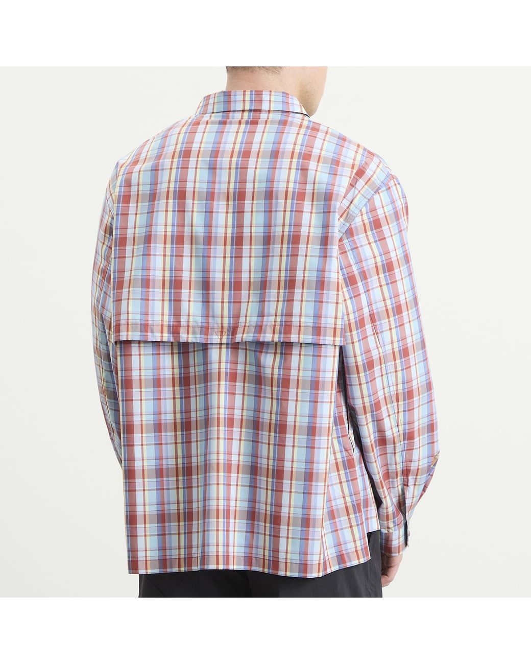 Snow Peak Blue Fade Check Breezy Shirt for men