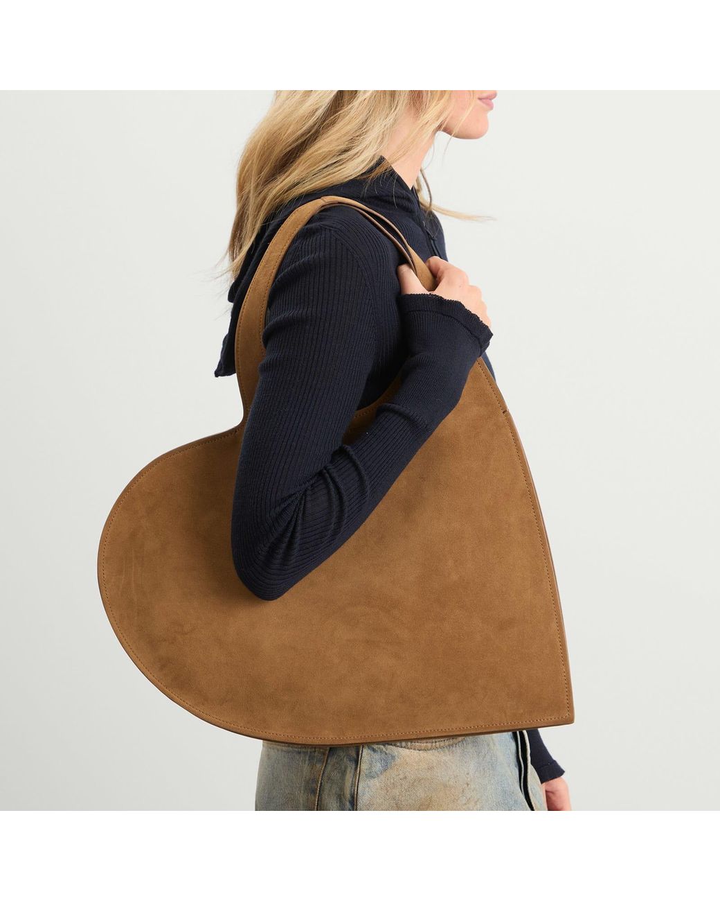 Coperni Brown Double Heart Tote