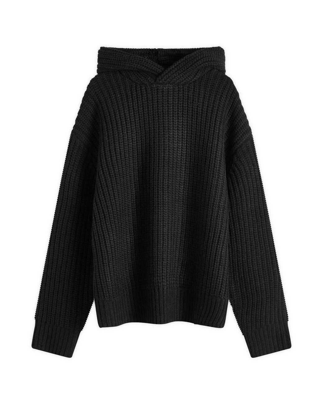 スウェット・トレーナー MKI MIYUKI ZOKU Chunky Rib Knit Hoodie Grey MKI Men's Chunky Rib Knit Hoodie in Grey MKI Miyuki-Zoku