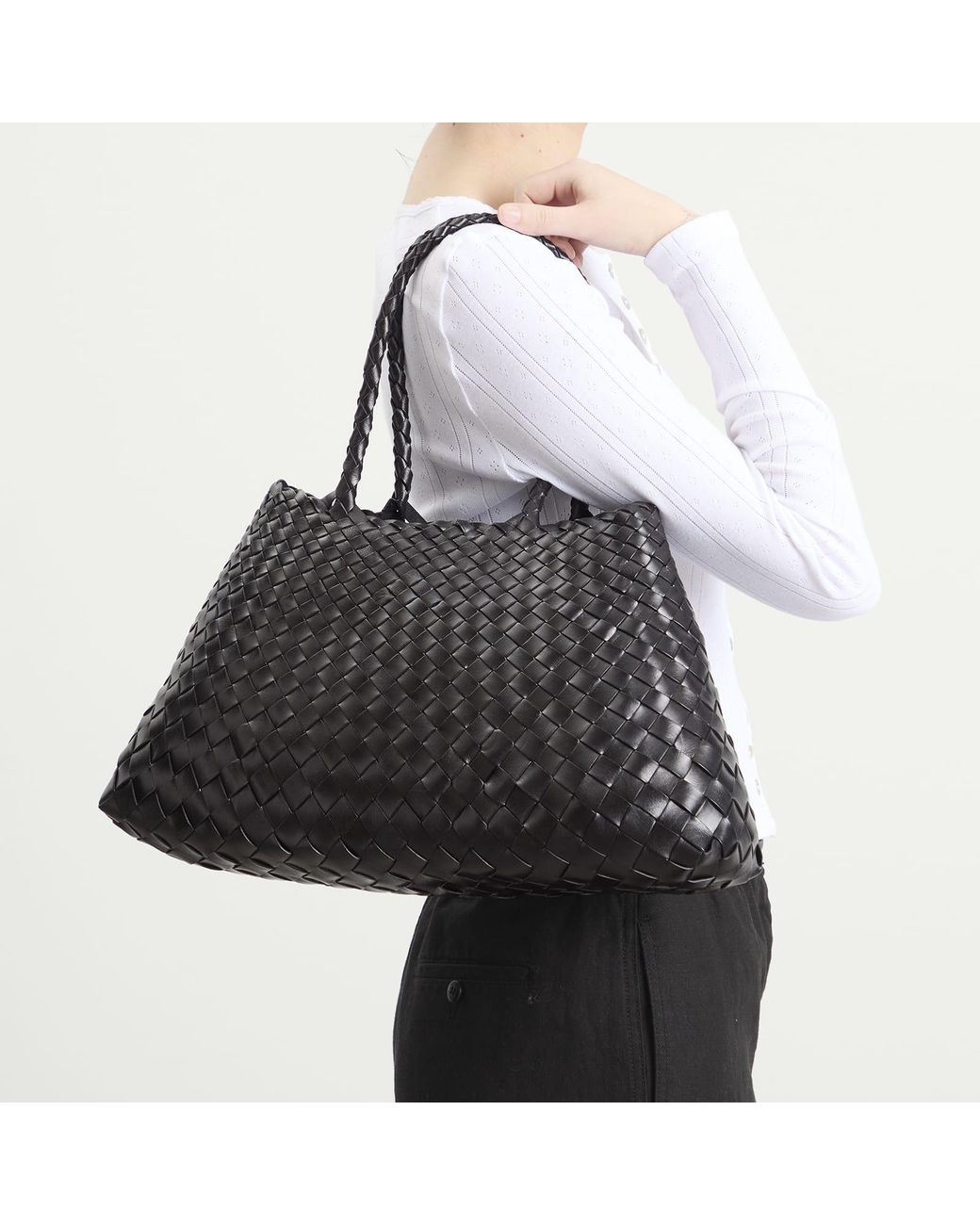 Dragon Diffusion Black Santa Croce Large Bag