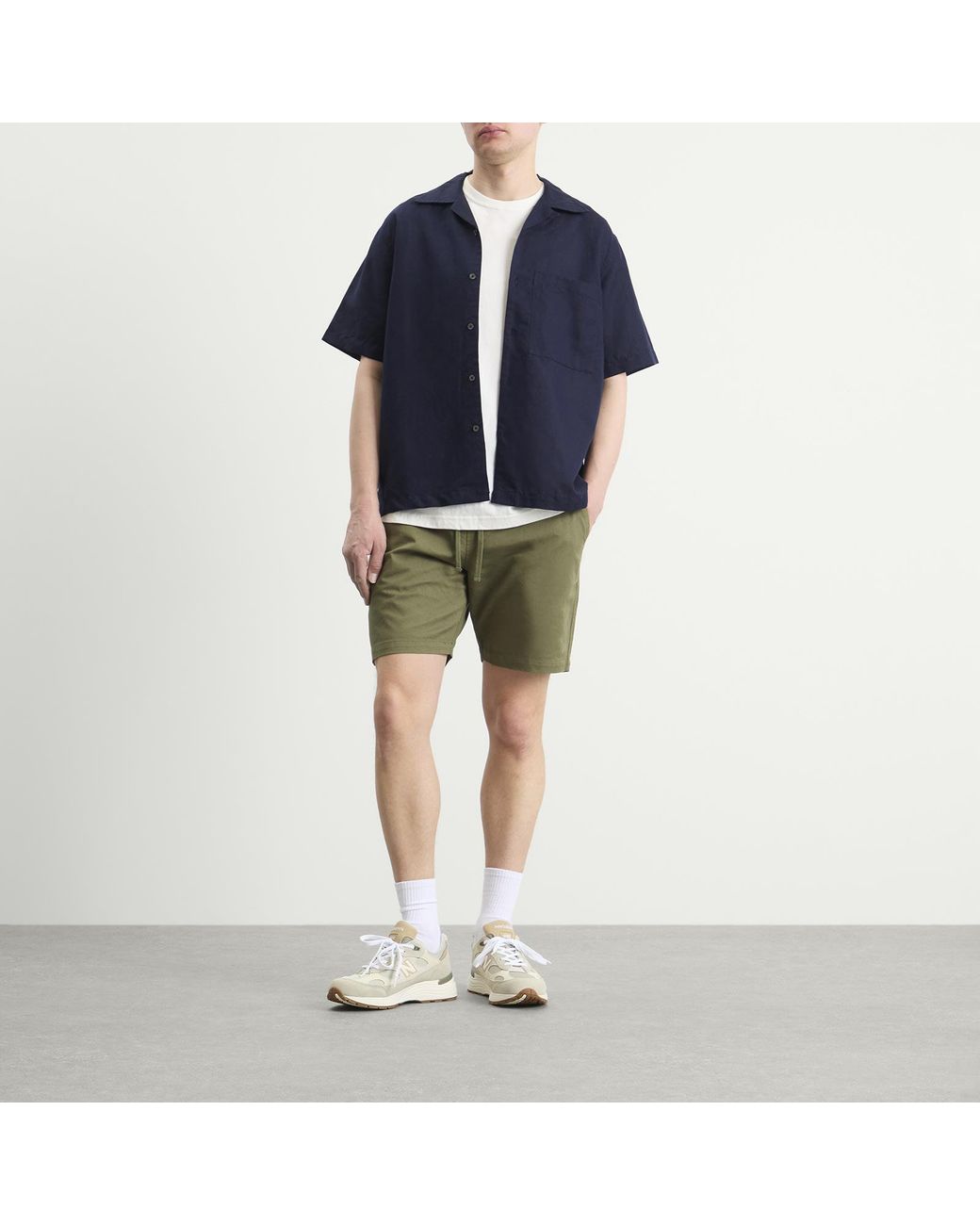 Universal Works Blue Linen Cotton Camp Shirt for men