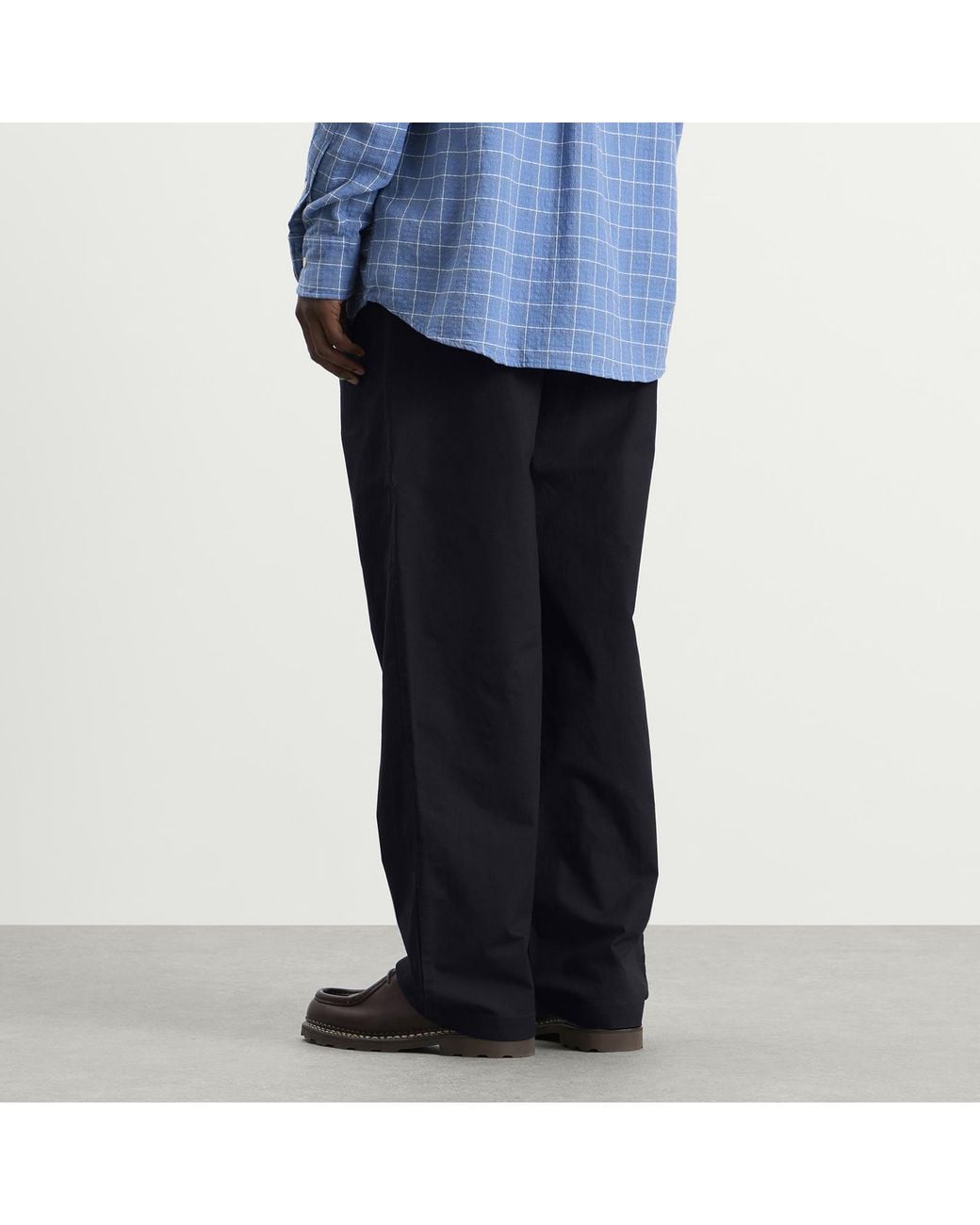 Folk Blue Drawcord Loose Trouser for men