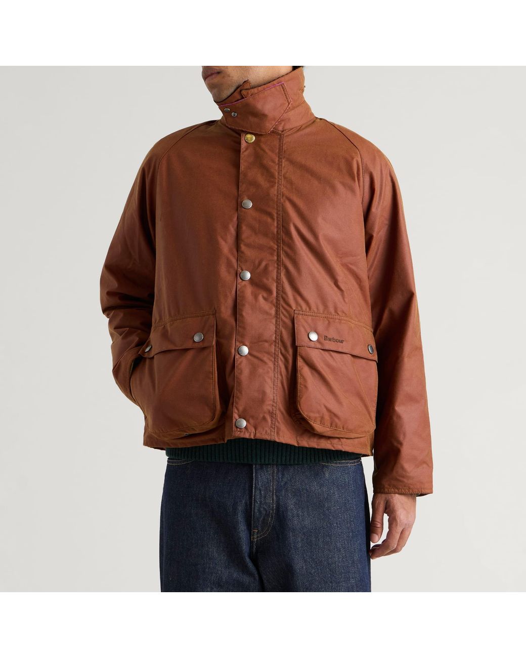 Barbour Brown X Paul Smith Key Transport Wax Jacket for men
