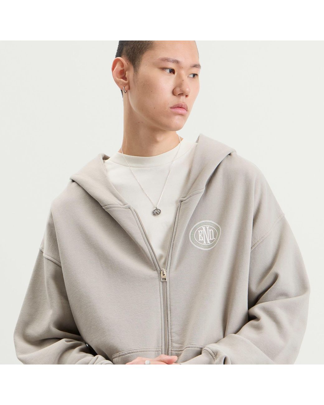 END. Gray Leisure Zip Hoodie