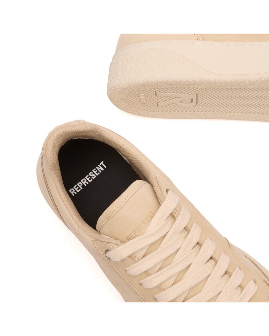 Represent Initial Sneakers Nubuck in Natural for Men | Lyst