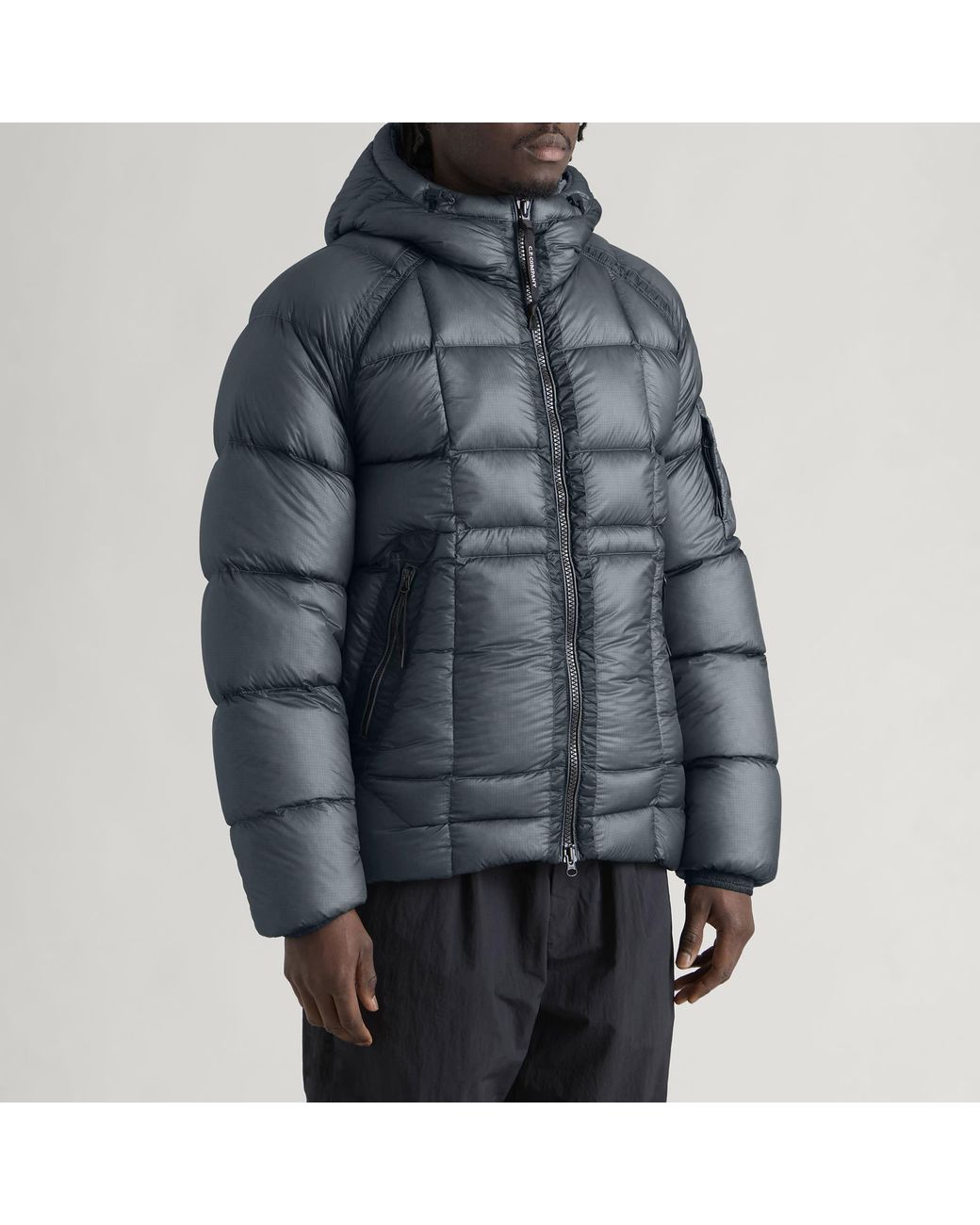 C P Company Blue Dd-Shell Hooded Down Jacket for men