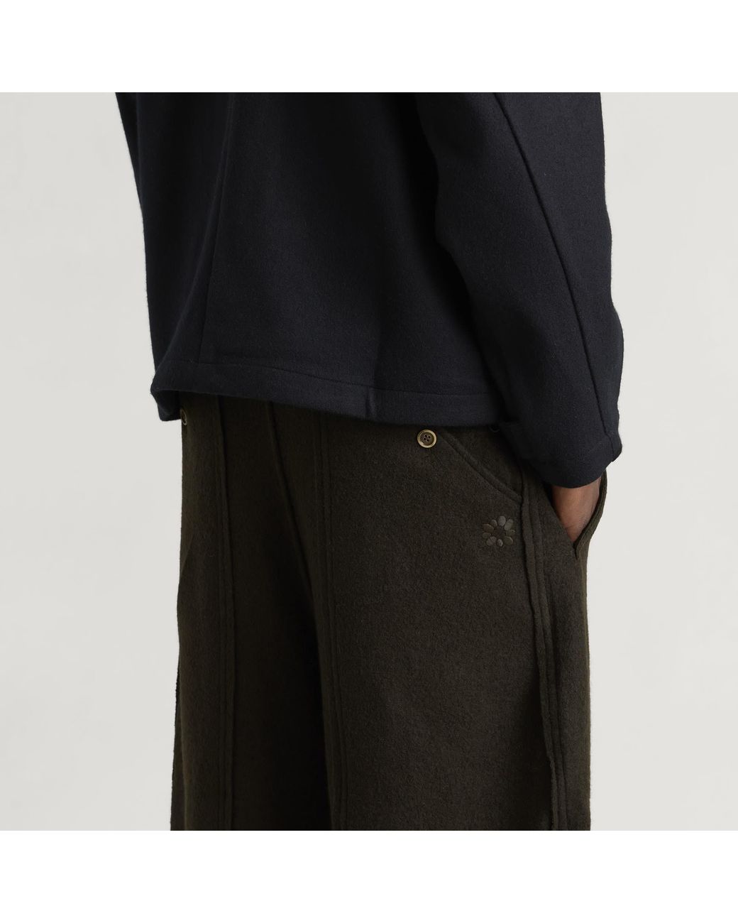 Ganter Black Cottonopolis Trousers for men