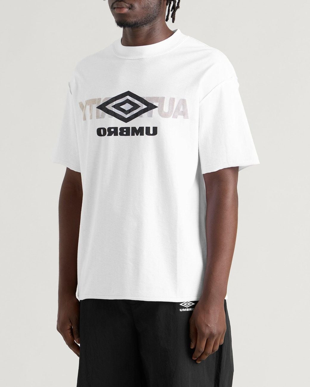 Umbro by Slam Jam Reversed Logo T-Shirt in White for Men | Lyst