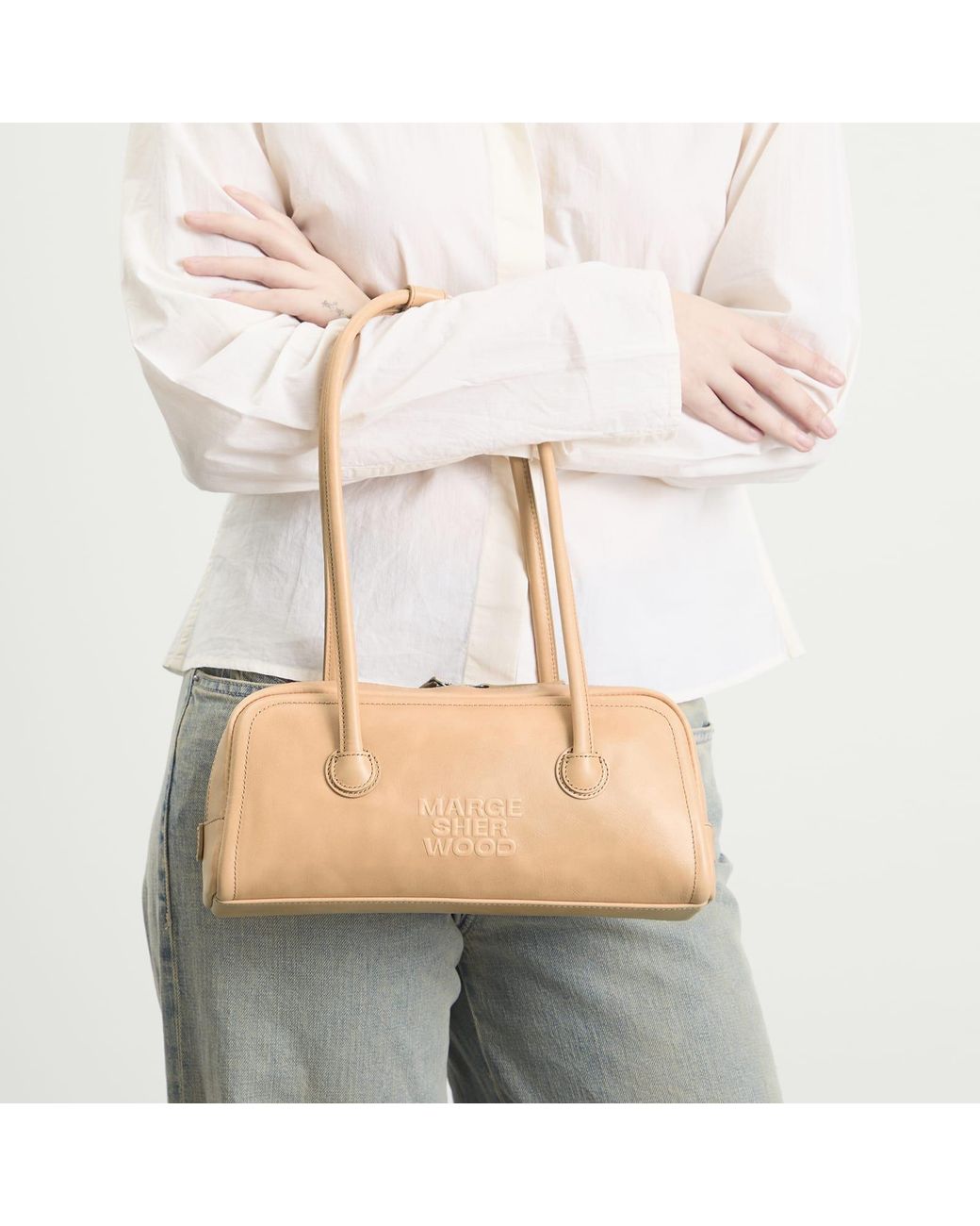 MARGE SHERWOOD Natural Soft Boston Ew Bag