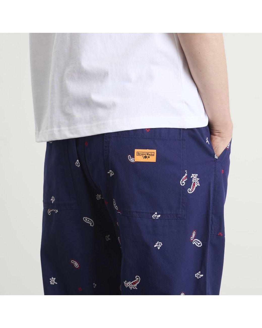 Service Works Blue Paisley Chef Pants for men