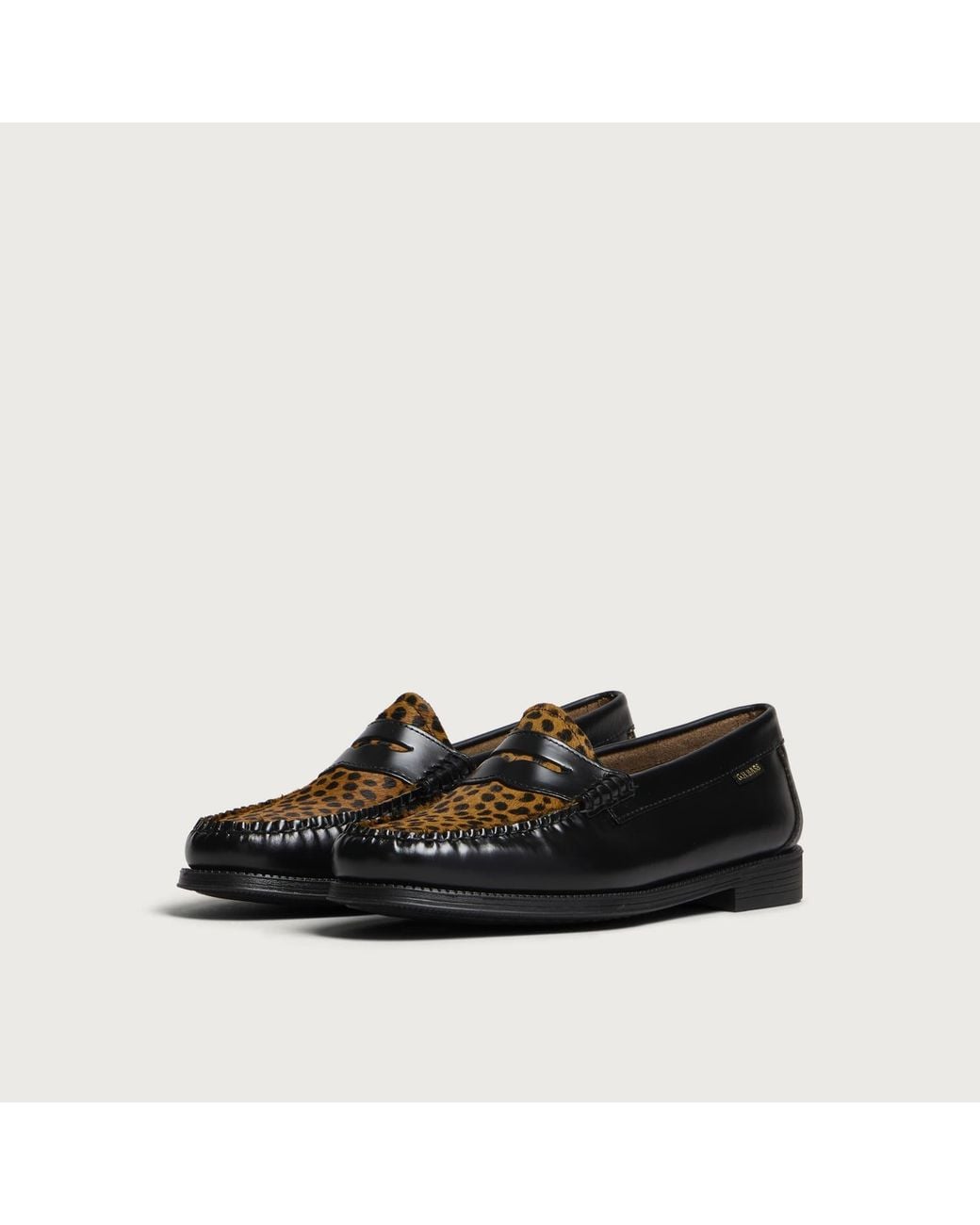 G.H.BASS Black Easy Weejun Penny Exotic Loafers