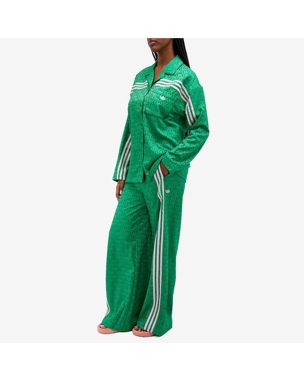 adidas Pyjama Top in Green Lyst