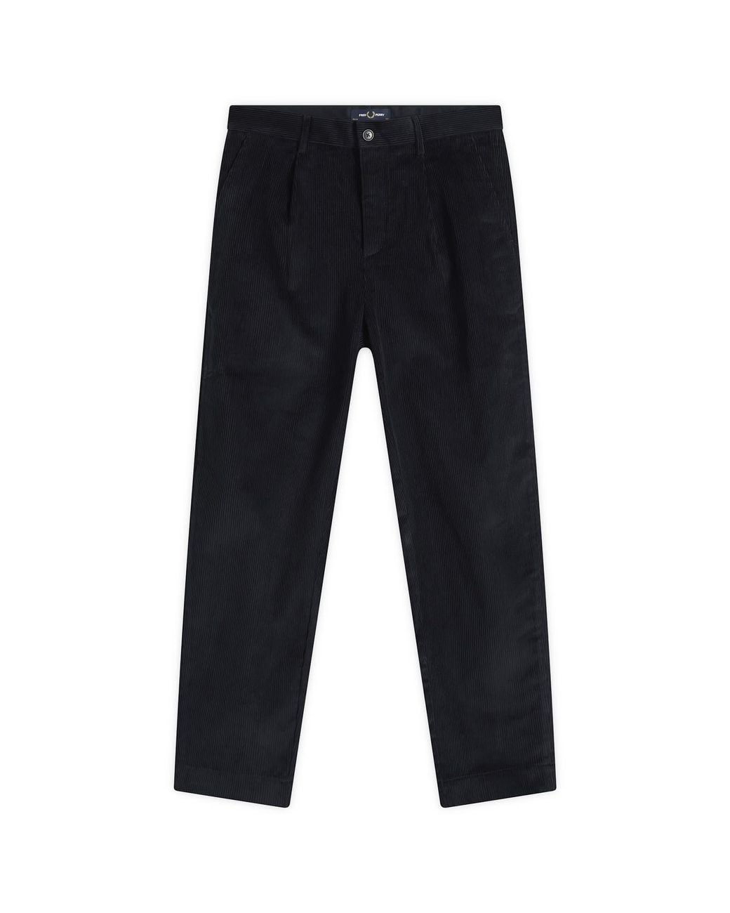 Fred Perry Blue Tapered Corduroy Trouser for men