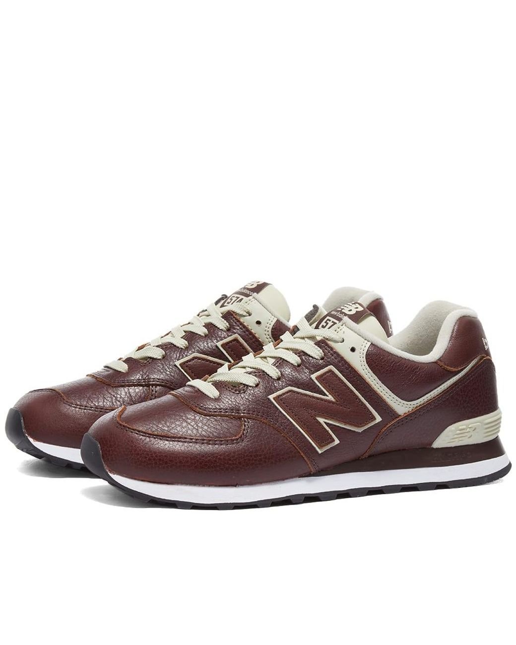 New Balance Leather Ml574lpb Sneakers in Brown Leather (Brown) for Men |  Lyst Australia