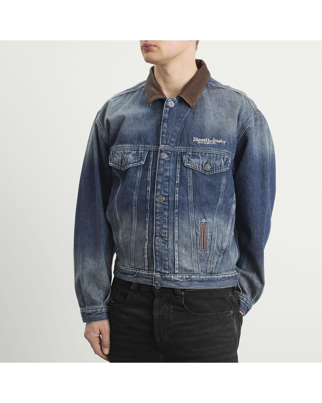 DIESEL Blue Denver Denim Jacket for men