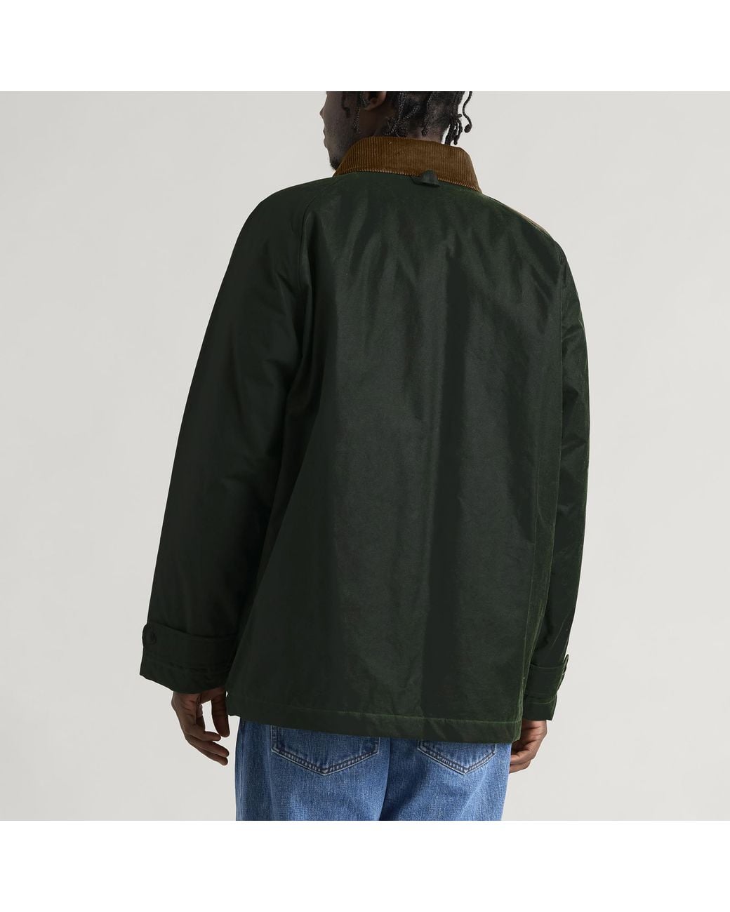 Drake's Green Waxed Coverall Jacket for men