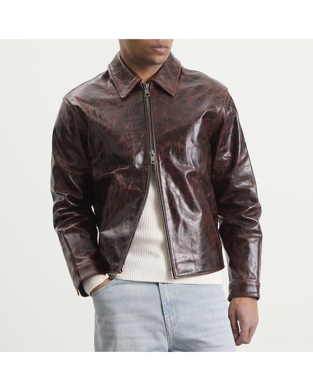 Ronning Brown Leather Jacket for men