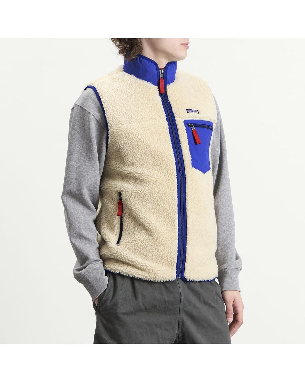 Patagonia Blue Classic Retro-X Vest Jacket for men