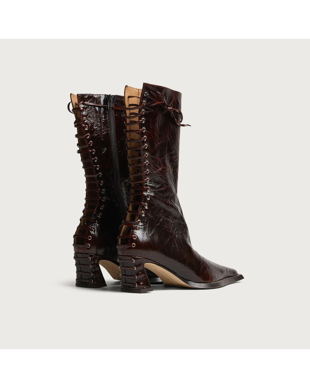 Miista Black Shelley Crinkle Boots