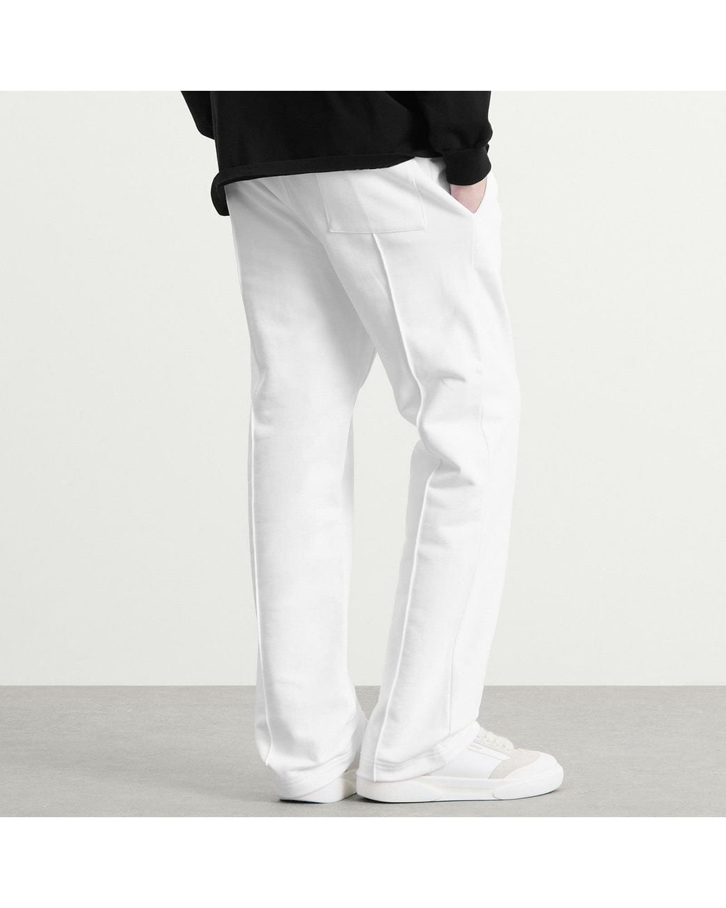 Casablanca White Tennis Club Icon Pintuck Jogger for men