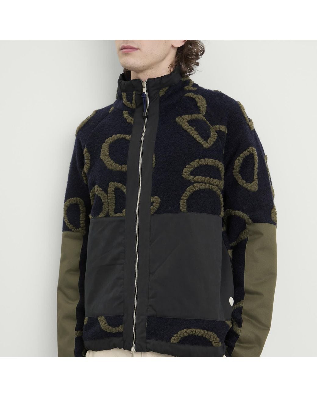 Folk Black Signal Fleece Jacket for men