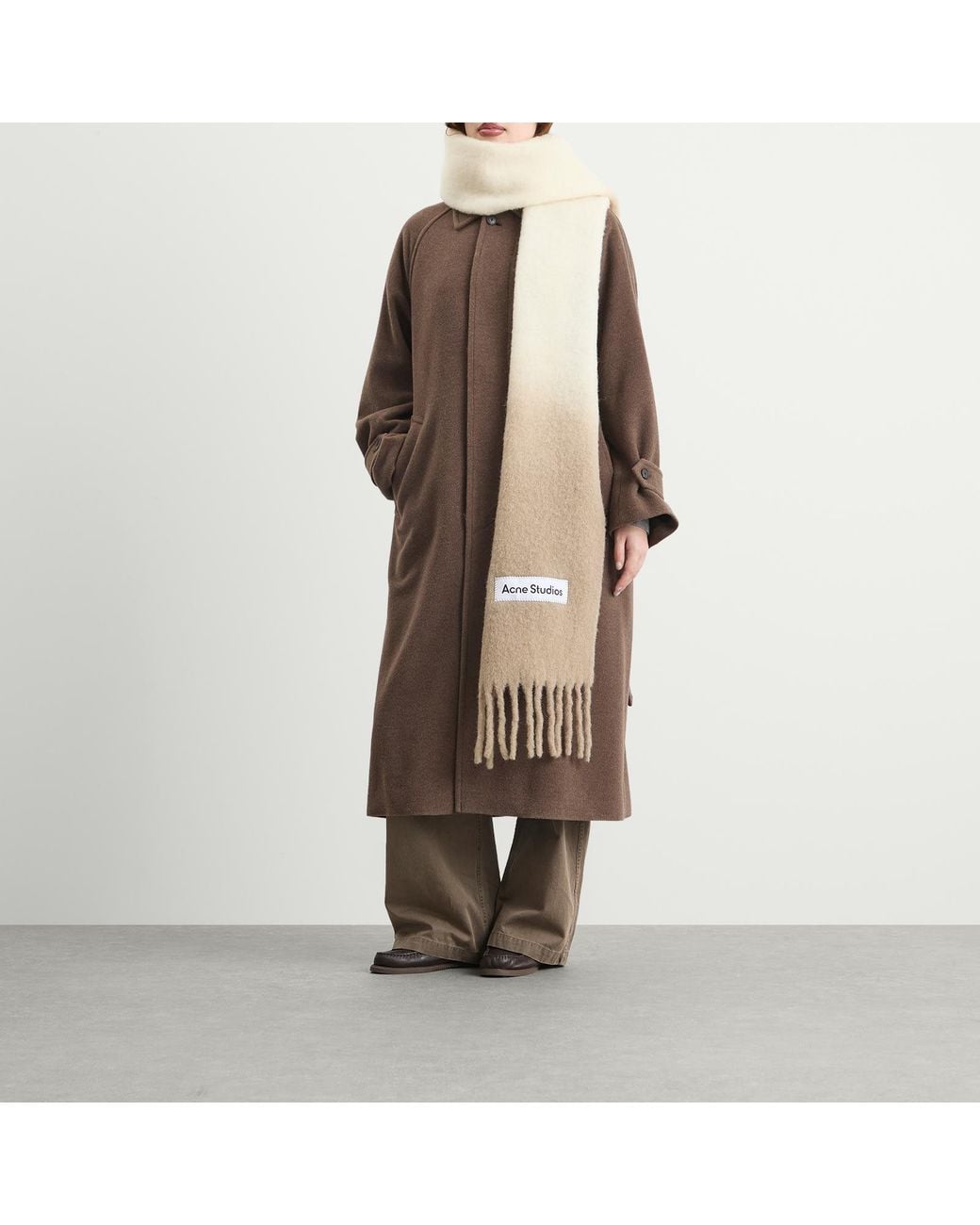 Acne Natural Vally Dip Dye Scarf