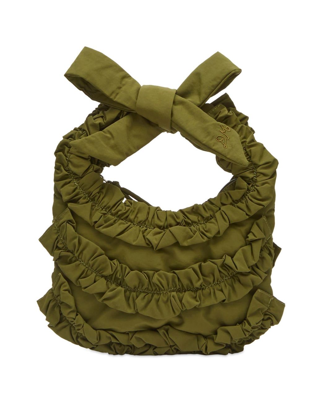 Green Bad Ruffles Damson Madder Quinn Ruffle Bag Presented By End in Green | Lyst