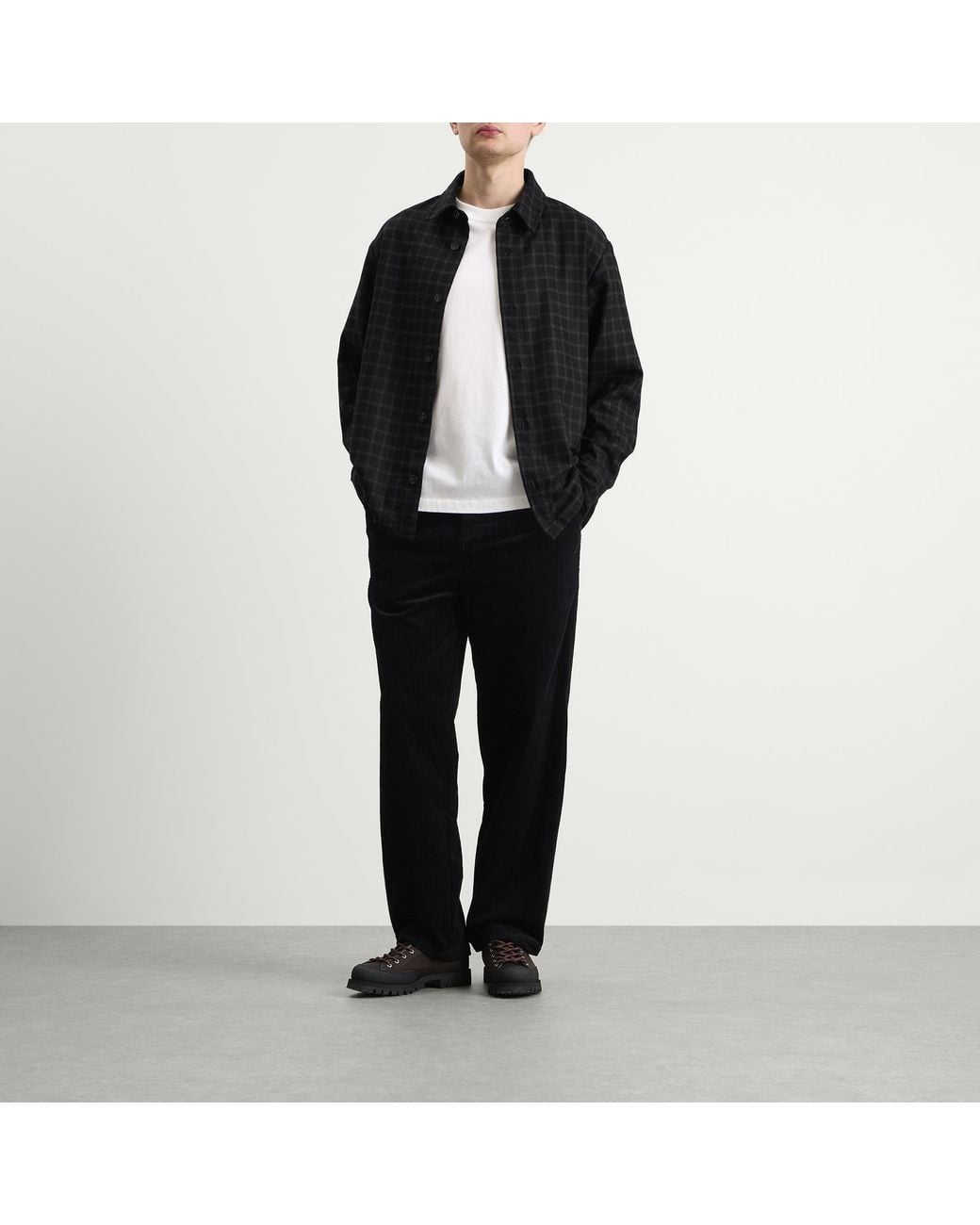 A.P.C. Black Bobby Wondowpane Check Overshirt for men