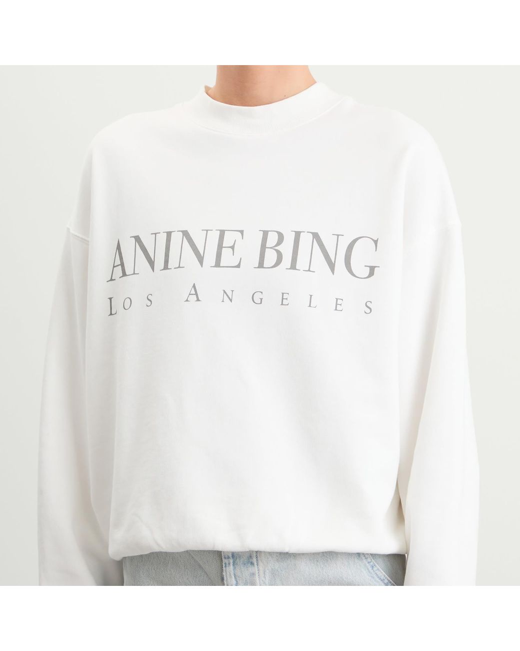 Anine Bing White Jaci Los Angeles Sweatshirt