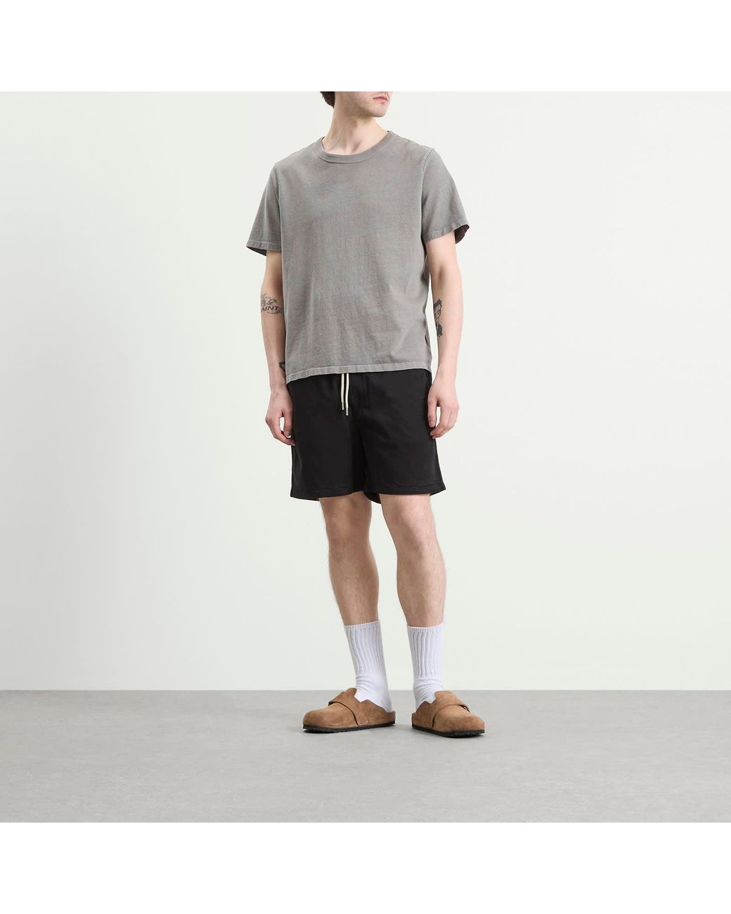 NN07 Black Gregor Drawstring Shorts for men