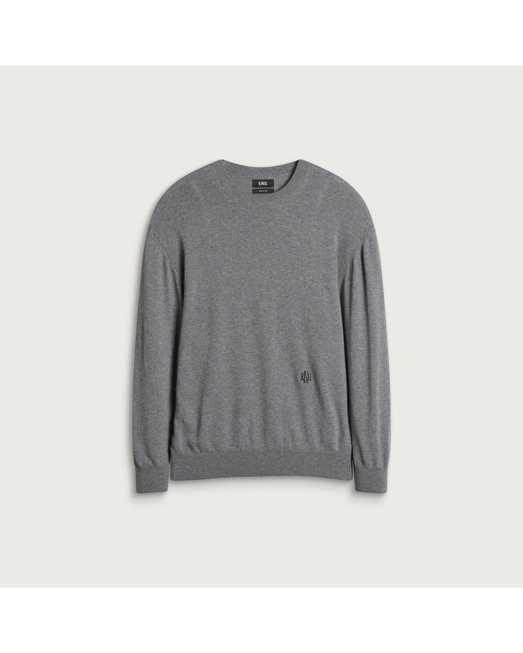 END. Gray Monogram Jumper for men