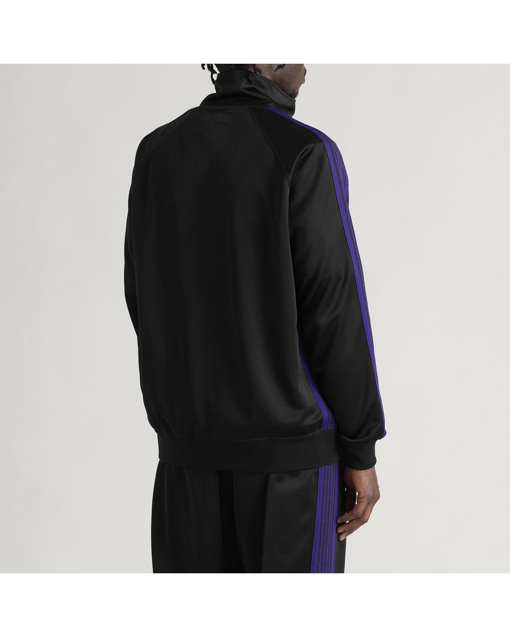 Needles Black Poly Smooth Track Jacket for men