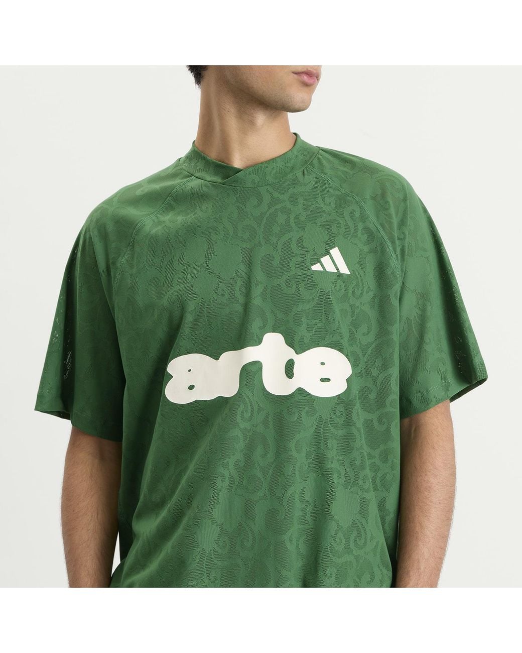 Adidas Green X Arte Engineered Lace Jersey T-Shirt for men