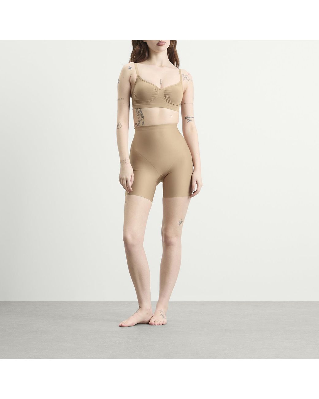 Skims Natural Body Core Sculpt Mid Rise Shorts