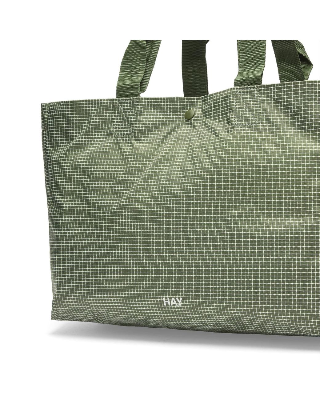 Hay Green Grid Weekend Bag